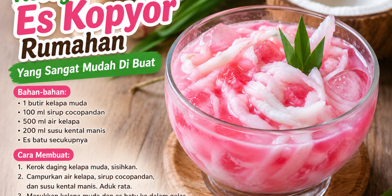 Kesegaran Es Kopyor Rumahan Yang Sangat Mudah Di Buat
