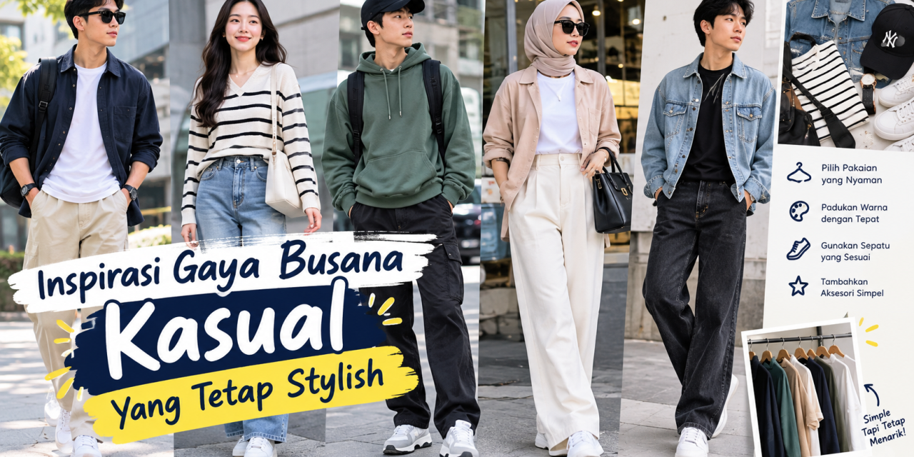 Inspirasi Gaya Busana Kasual Yang Tetap Stylish