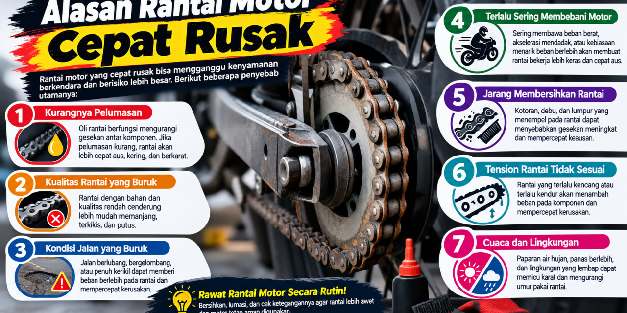 Alasan Rantai Motor Cepat Rusak Dan Bikin Tekor